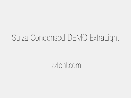 Suiza Condensed DEMO ExtraLight