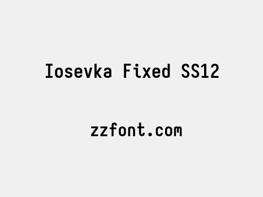 Iosevka Fixed SS12