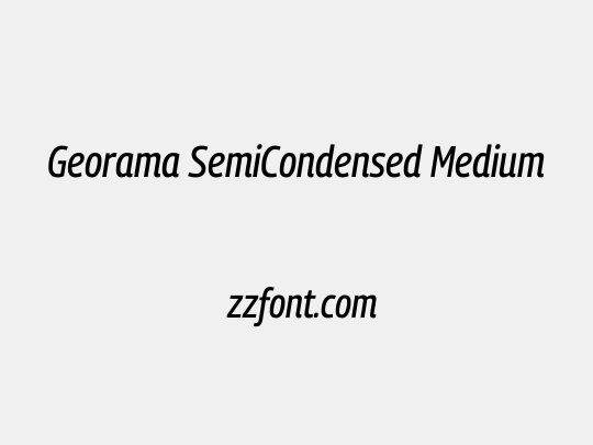 Georama SemiCondensed Medium