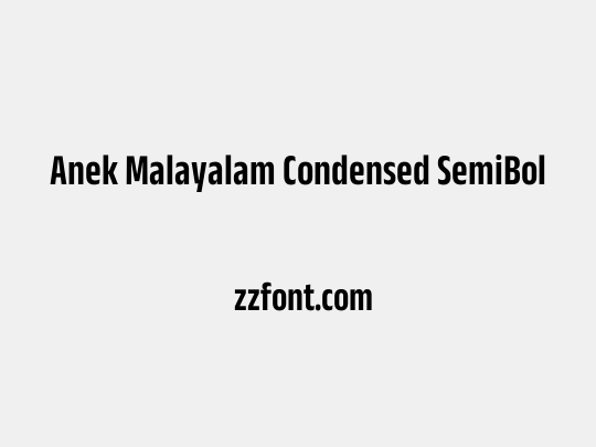 Anek Malayalam Condensed SemiBold
