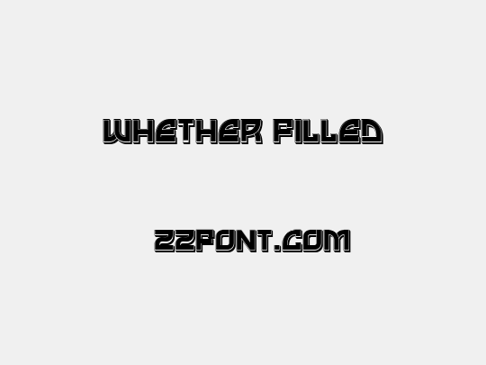 Whether Filled