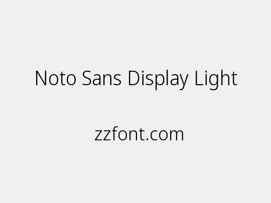 Noto Sans Display Light