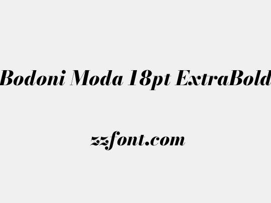 Bodoni Moda 18pt ExtraBold