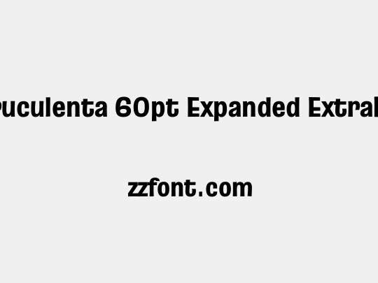 Truculenta 60pt Expanded ExtraBold