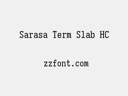 Sarasa Term Slab HC