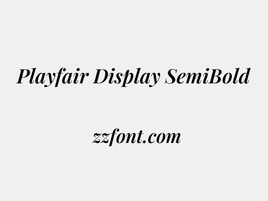 Playfair Display SemiBold