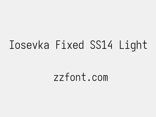 Iosevka Fixed SS14 Light