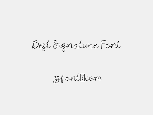 Best Signature Font
