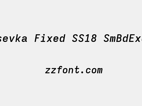 Iosevka Fixed SS18 SmBdExObl