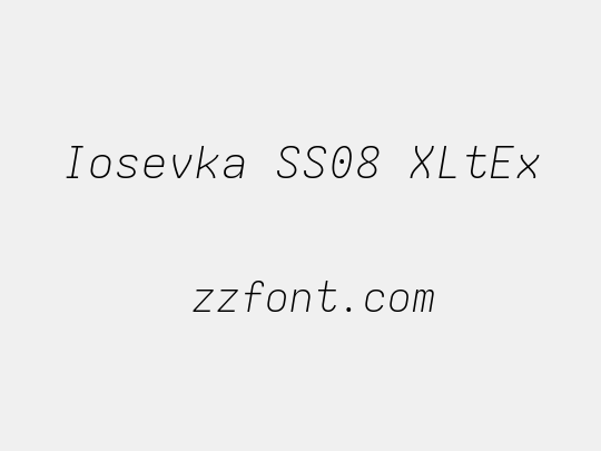 Iosevka SS08 XLtEx
