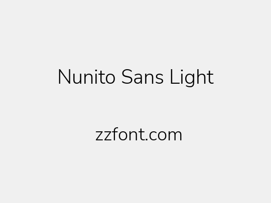 Nunito Sans Light