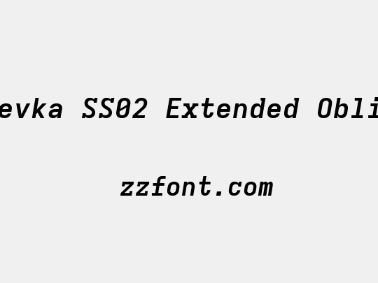 Iosevka SS02 Extended Oblique