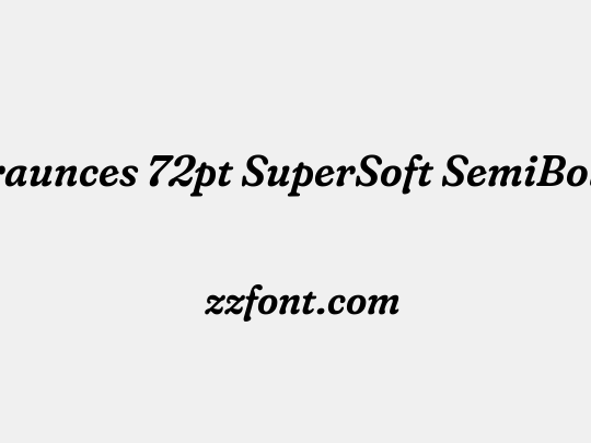 Fraunces 72pt SuperSoft SemiBold