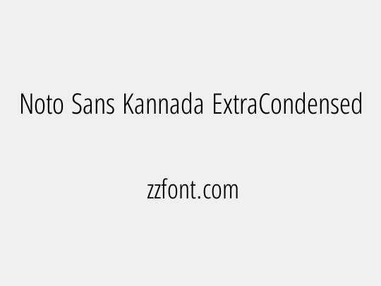 Noto Sans Kannada ExtraCondensed Light