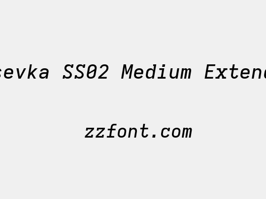 Iosevka SS02 Medium Extended