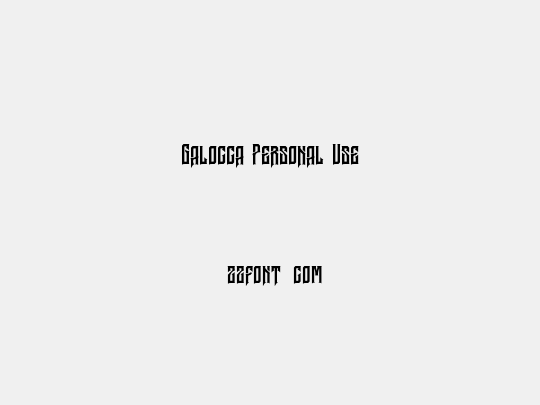 Galocca Personal Use