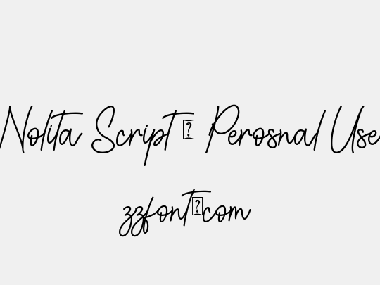 Nolita Script - Perosnal Use