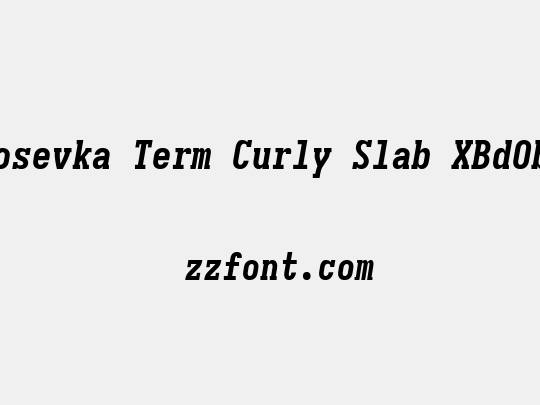 Iosevka Term Curly Slab XBdObl