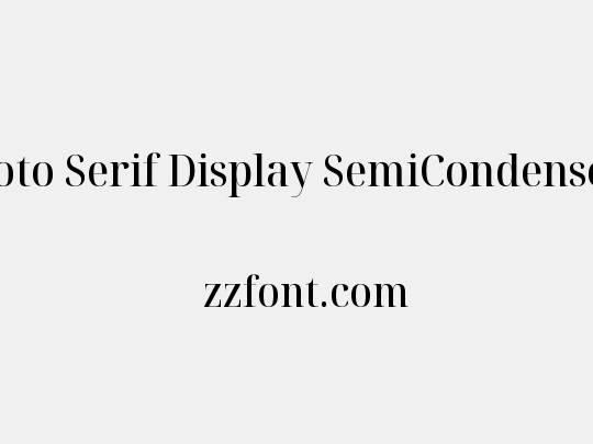 Noto Serif Display SemiCondensed Medium