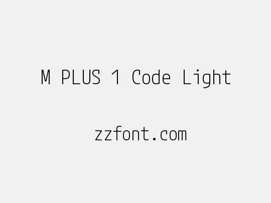 M PLUS 1 Code Light
