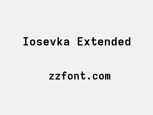 Iosevka Extended