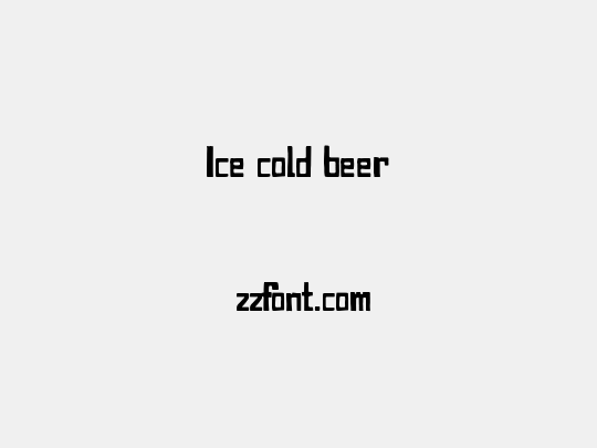 Ice cold beer