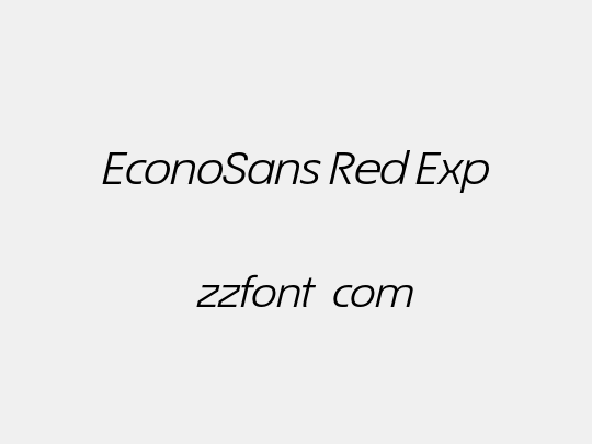 EconoSans Red Exp