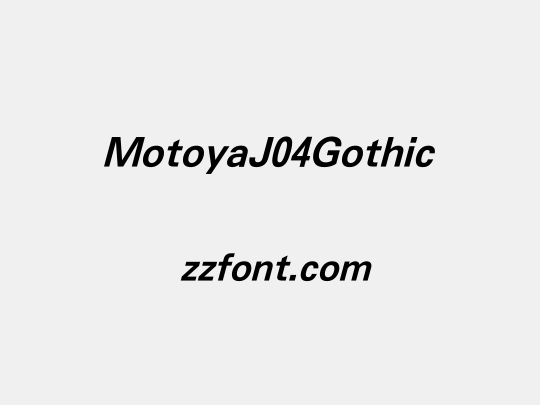 MotoyaJ04Gothic