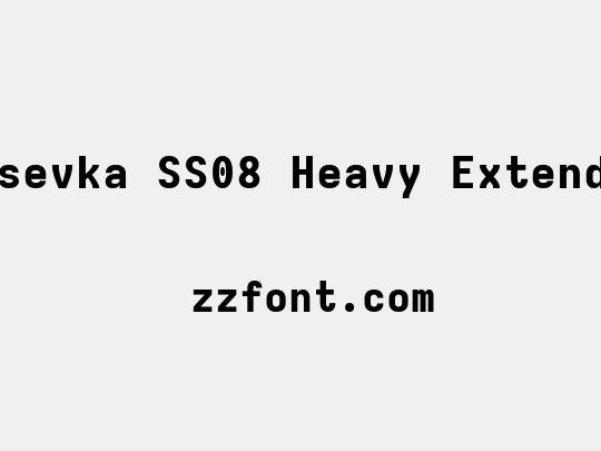 Iosevka SS08 Heavy Extended