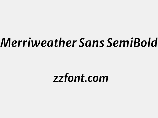 Merriweather Sans SemiBold