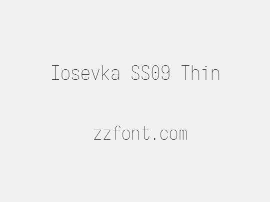 Iosevka SS09 Thin