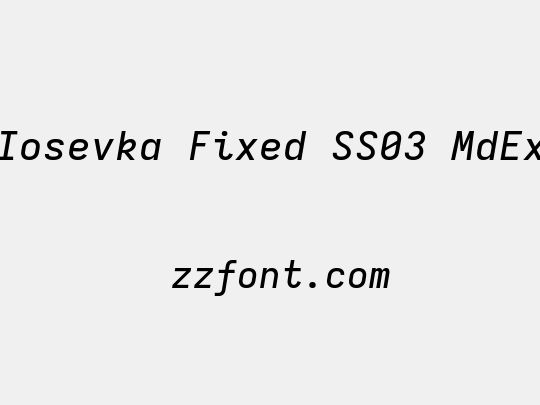 Iosevka Fixed SS03 MdEx