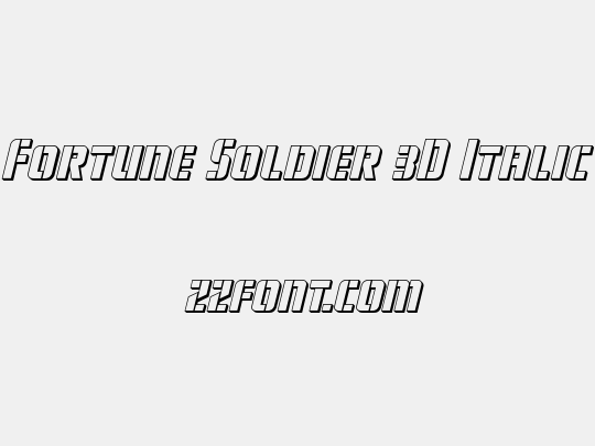 Fortune Soldier 3D Italic