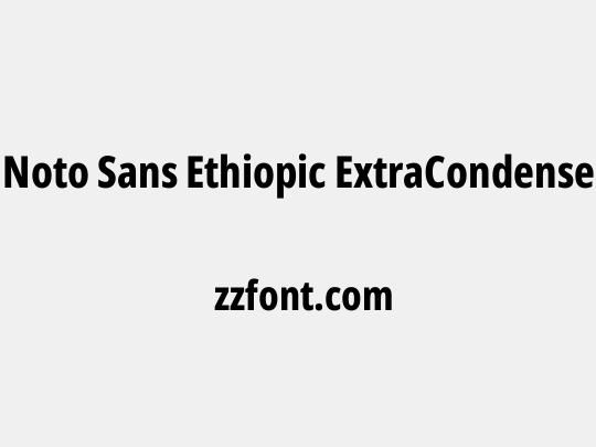 Noto Sans Ethiopic ExtraCondensed ExtraBold