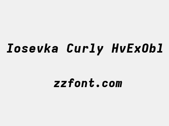 Iosevka Curly HvExObl