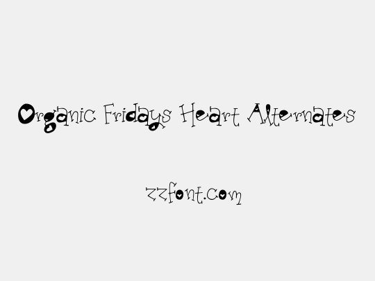 Organic Fridays Heart Alternates