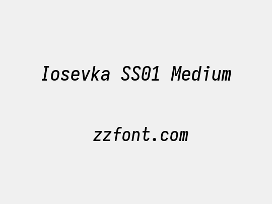 Iosevka SS01 Medium