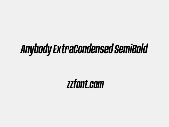 Anybody ExtraCondensed SemiBold