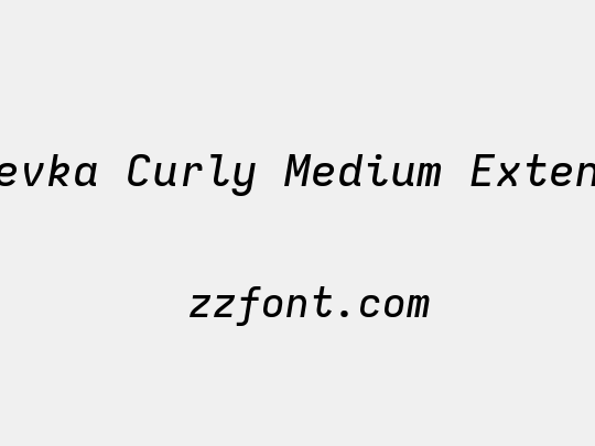 Iosevka Curly Medium Extended