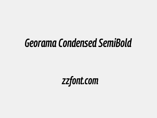 Georama Condensed SemiBold