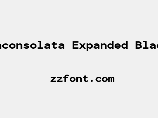 Inconsolata Expanded Black