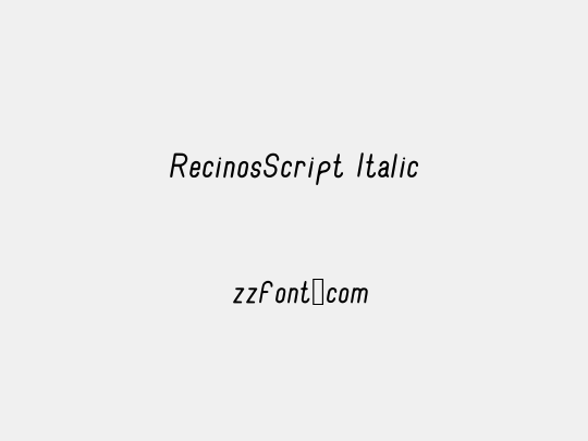 RecinosScript Italic