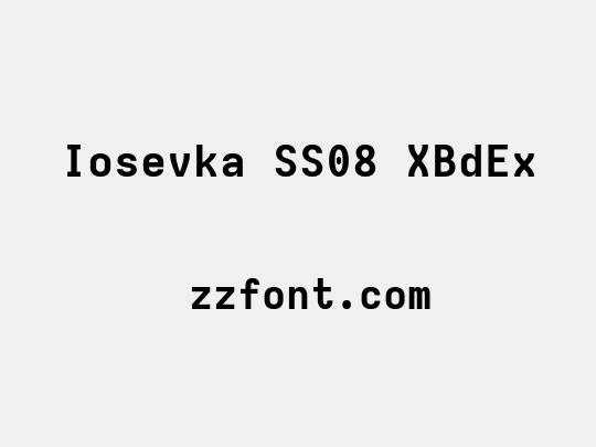 Iosevka SS08 XBdEx