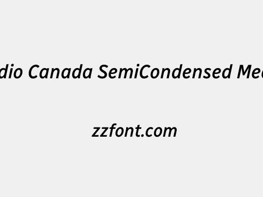 Radio Canada SemiCondensed Medium
