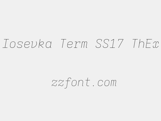 Iosevka Term SS17 ThEx