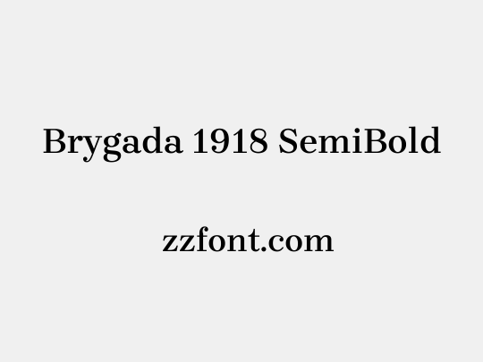 Brygada 1918 SemiBold