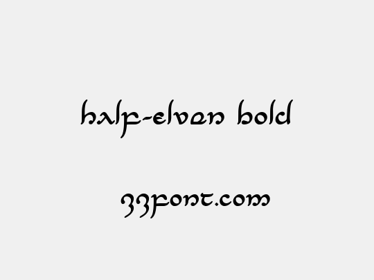 Half-Elven Bold