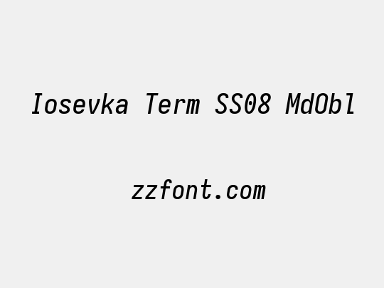 Iosevka Term SS08 MdObl