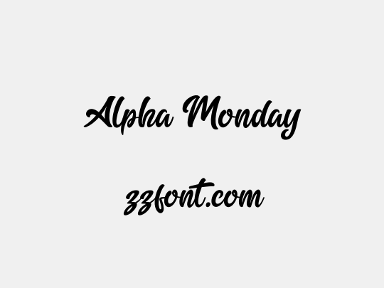 Alpha Monday