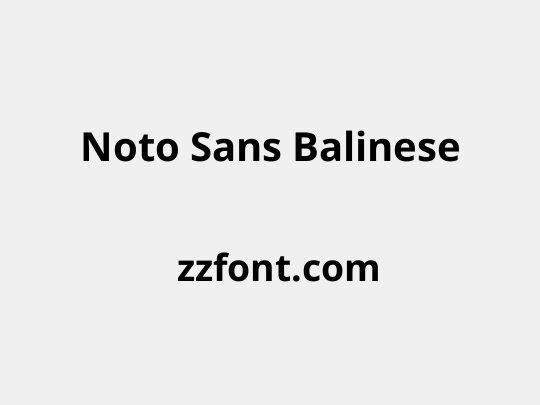 Noto Sans Balinese